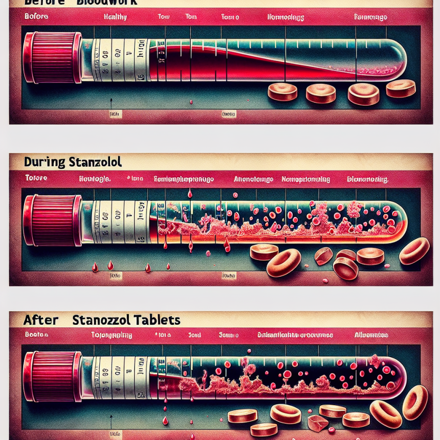 Bloodwork before, during, and after stanozololo compresse